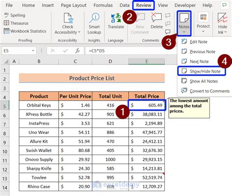 Excel Add Notes to Cell Value 的图像结果