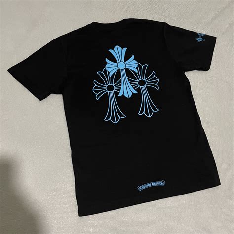 Chrome Hearts Chrome Hearts Triple Cross Logo Black T-Shirt | Grailed