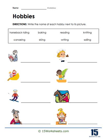 Family Members Ages and Hobbies Worksheet 的图像结果