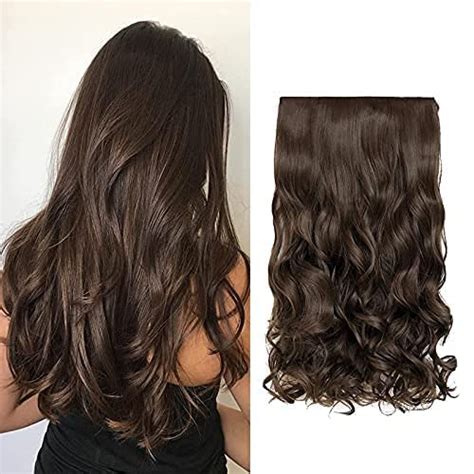 MoonEyes Brown Color Silky Soft Wavy, Curly Hair Extension For Women ...