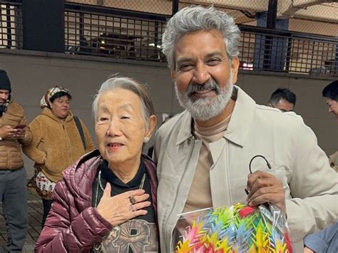 Rajamouli arrives at the screening of 'RRR' in Japan