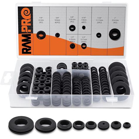 180 Piece Rubber Grommets Kit, Rubber Grommets for Wiring, Rubber ...