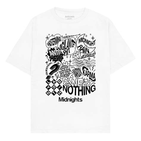 Midnights Doodle Oversized T-shirt – SLATE HASH