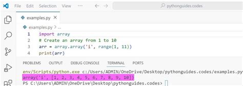 How to Write Array in Python 的图像结果