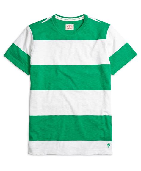 Green And Dark Green Striped Shirt