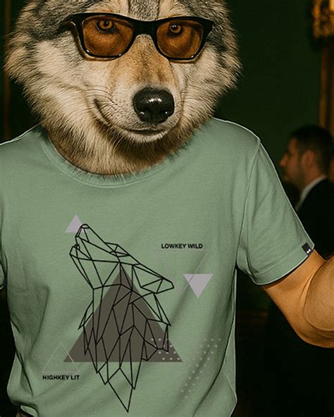 Buy Men's Olive Green Low Key Wild Graphic Printed T-shirt Online at ...