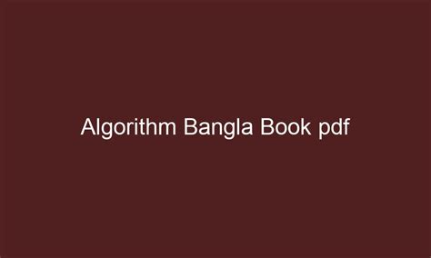 Image result for Algorithm in Bangla