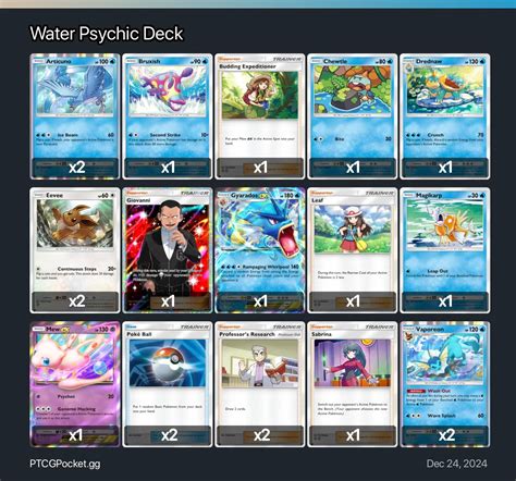 Water Psychic Deck - Pokémon TCG Pocket
