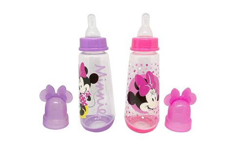 Buy Disney Cudlie Minnie Mouse Baby Girl 2 Pack of 9 Oz Bottles with ...