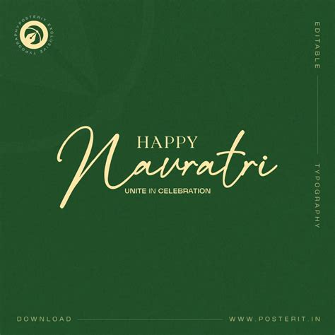 Posterit - Navratri Calligraphy PSD