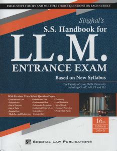 S.S. Handbook for LLM Entrance Exam (Based on New Syllabus: Buy S.S ...