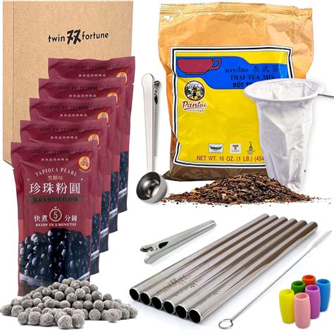 Tapioca Pearls Thai Tea Boba Kit - Pantai Tea India | Ubuy
