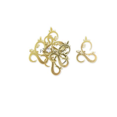 Ganesha Cut Out in Gold Acrylic x 12pcs