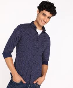 BEING HUMAN Men Printed Casual Blue Shirt - Buy BEING HUMAN Men Printed ...