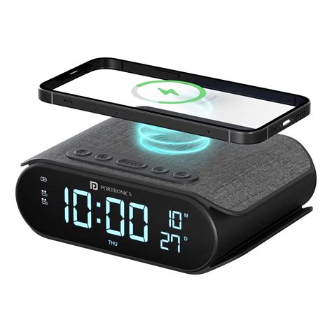 Portronics VoltClock 15W Wireless Charger with Digital Clock