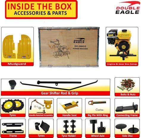 Double Eagle Power Weeder - 7HP 4Stroke Petrol Engine Tiller Machine ...
