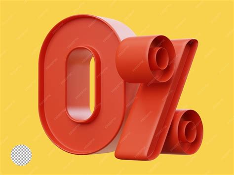 Red glossy metallic zero percentage or 0 for special offer of shopping ...