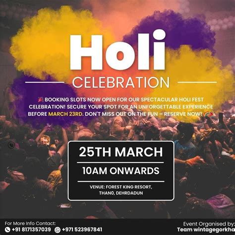 Holi and pre holi celebration, forest king resort, Dehradun, 24 March ...