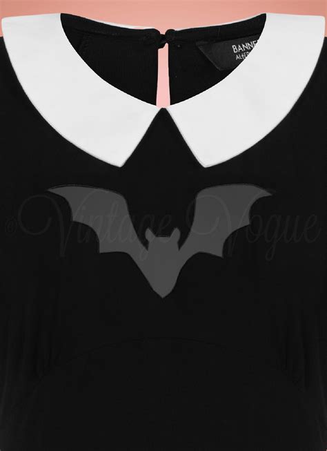 Banned Halloween Fledermaus Tüll Mesh Jersey Shirt "Bat Bewear Top" in ...