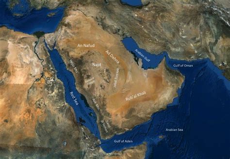 Arabian Peninsula Physical Map: Detailed Geography & Landforms