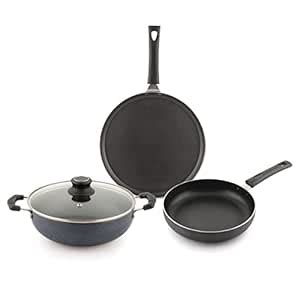 Buy Attro Aluminium Imperial 4Pcs Non Stick Combo Kitchen Induction and ...
