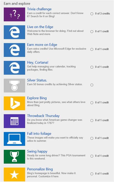 Bing Rewards Program 的图像结果