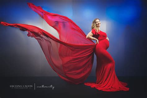 Red Maternity Dress Photo shoot