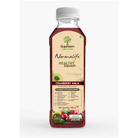Supreem Super Foods Normalife™ Cranberry Amla Healthy Squash 700ml ...