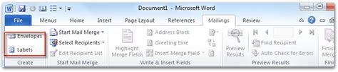 Mailings Labels Microsoft Word 的图像结果
