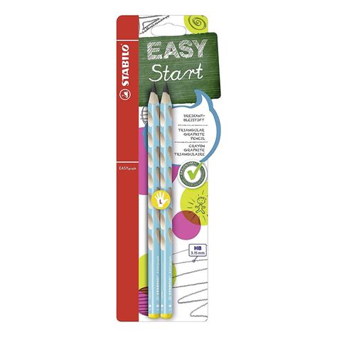 Stabilo | Easygraph Pencil | 2 Pack | Left Handed | HB Blue - SCOOBOO ...