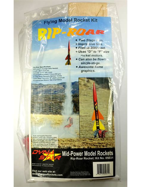 Buy Dynastar Rip-Roar Flying Model Rocket Kit - #05031 — Launch Lab ...