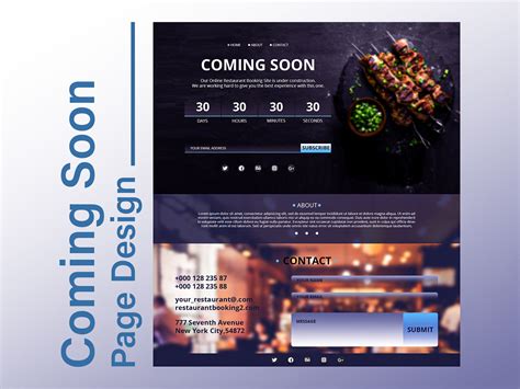 nnThis is a restaurant coming soon page template. (2) | Images :: Behance