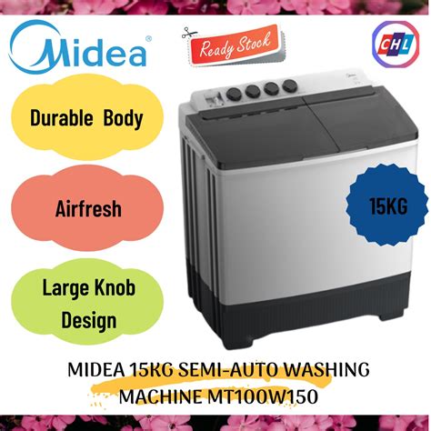 Image result for Midea Semi Auto Washing Machine