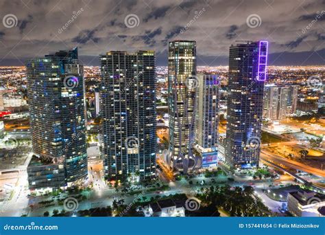 Skyscrapers of Downtown Miami Florida Aerial Shot Editorial Stock Image ...
