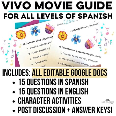 Vivo Movie Guide in English & Spanish - Mis Clases Locas