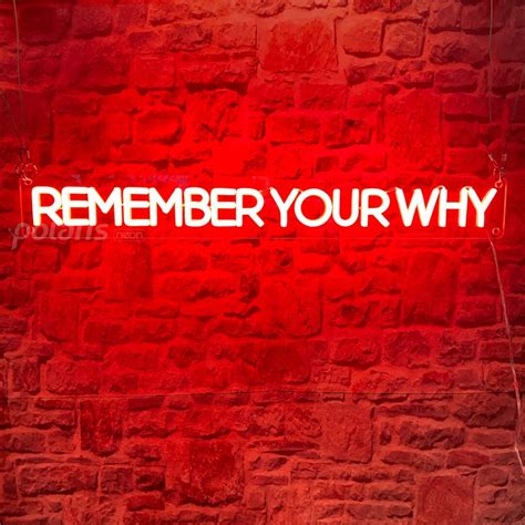 Remember Your Why Neon Sign: Motivational Home Decor - Etsy