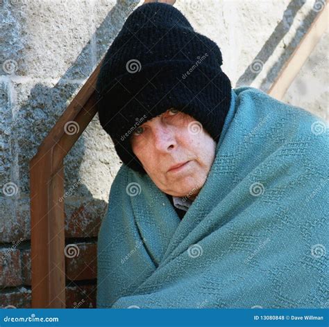 Homeless man in the cold stock photo. Image of unemployed - 13080848