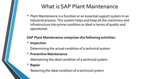 SAP Plant Maintenance Module Overview 的图像结果