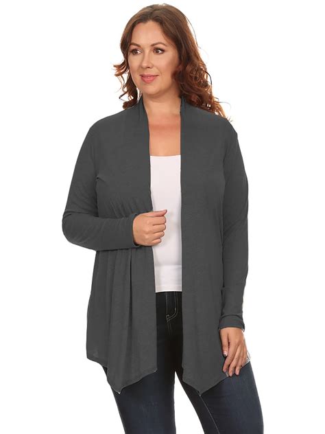 Women's Plus size long sleeve open cardigan with beautiful prints ...