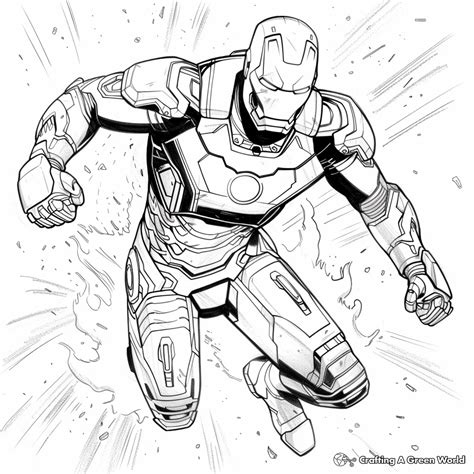 Superheroes Coloring Page