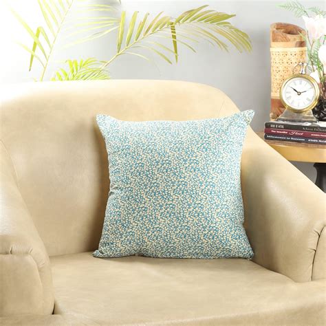 Cotton Two Way Printed Cushion Cover- Blue & White (Set of 5) – The ...