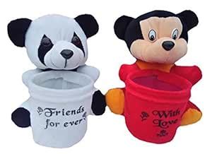 Aparshi Mickey and Panda soft toy pen holders (set of 2) -18 cm ...