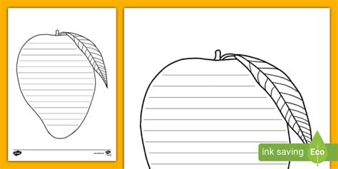 Mango Writing Template (teacher made) - Twinkl