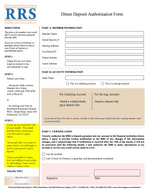 Direct Deposit Authorization Form - City Of Richmond - Fill and Sign ...