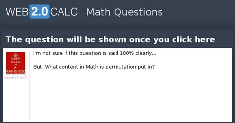 View question - The question will be shown once you click here