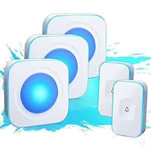 Wireless Doorbells for Home Hearing Impaired Doorbell 2 Buttons & 3 ...