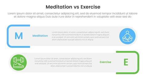 Meditation vs physical exercise comparison or versus concept for ...
