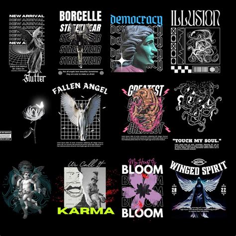 Buy 300 Streetwear T-shirts Designs, Angel Designs, Anime Designs, Pop ...