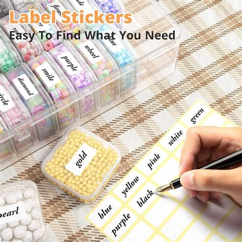 Large Clear Plastic Organizer Boxes – 30-Pack Folding Mini Bead Storag ...