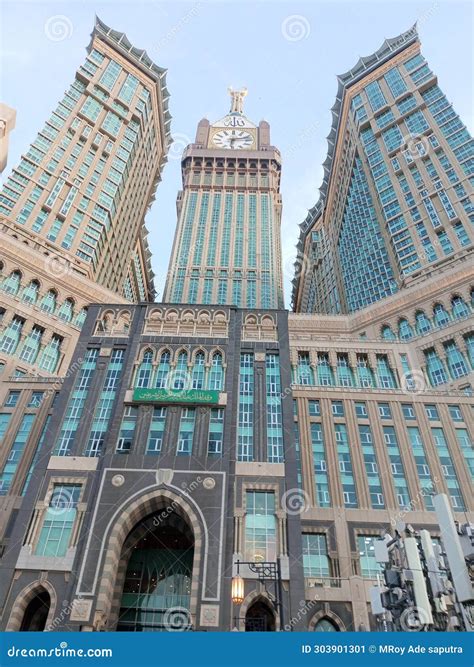 Zam Zam Tower, the Tallest Clock Tower in the Middle East Stock Image ...